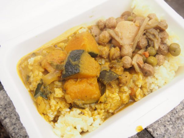 Pumpkin and Soy Bean Curry and Rice of Sri Lanka