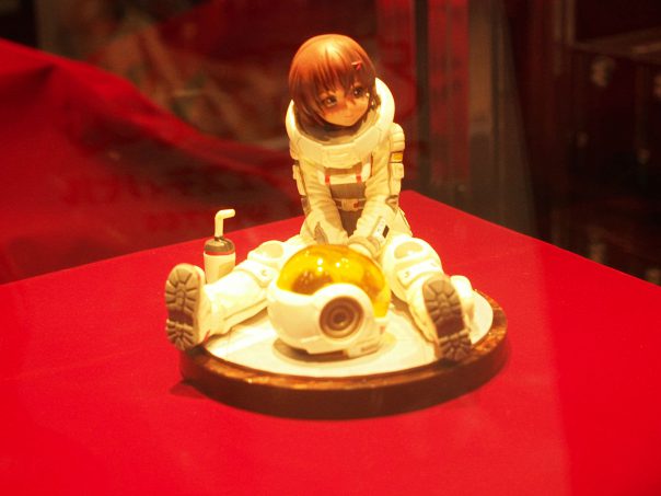 Girl in spacesuit