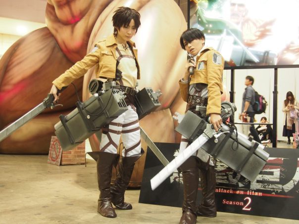 Cosplayers of Attack on Titan
