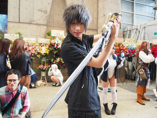 Cosplayer of Noctis from Final Fantasy 