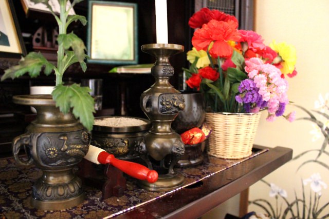 Buddhist Altar and Offerings