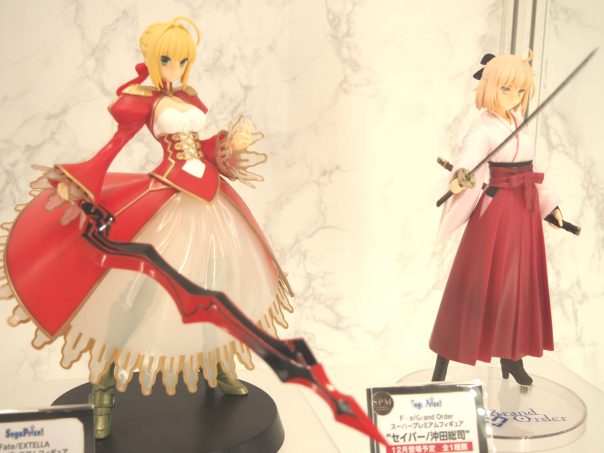 Saber Lily from Fate/Extella and Soshi Okita from Fate/Grand Order