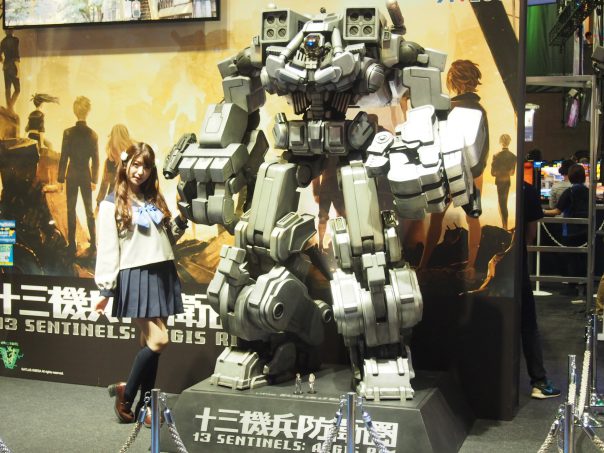 Robot and Cosplayer of 13 SENTINELS: AEGIS RIMATLUS