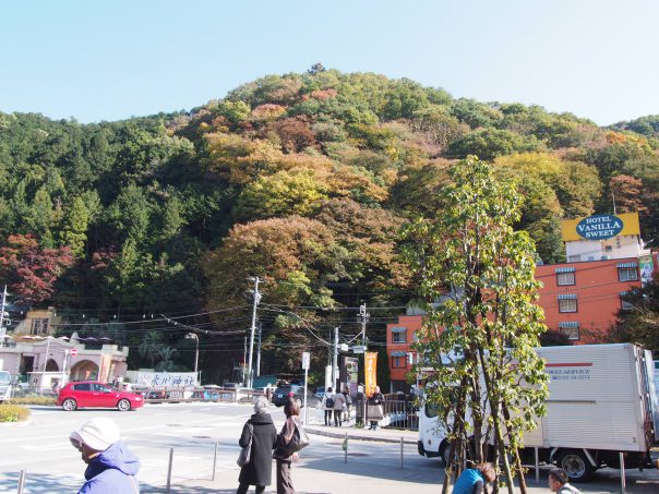 In front of Takaosan Guchi Station 