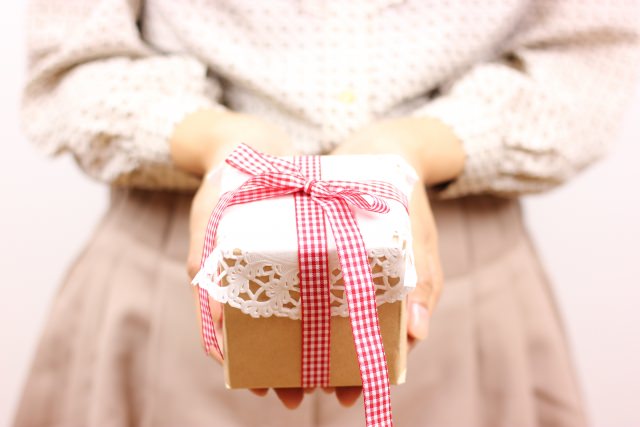 Valentine's Gift and Hand of Woman