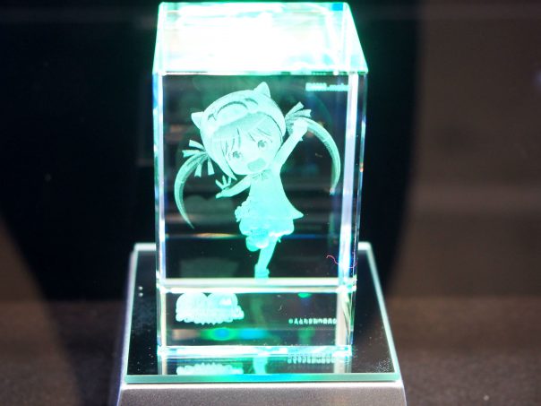 Miku Hatsune in glass case