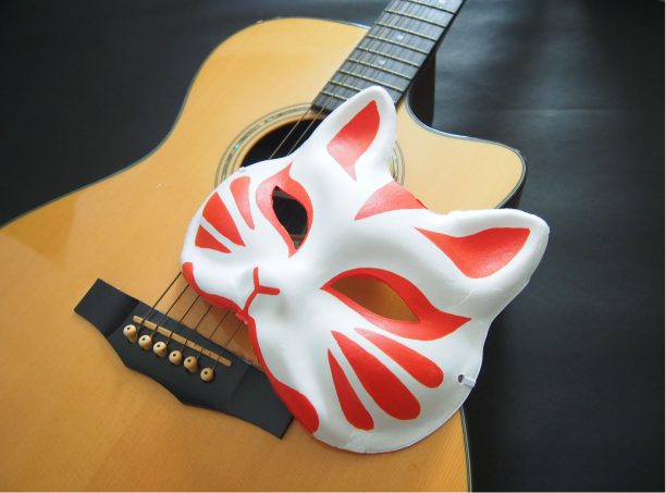 Guitar and Fox Mask (Japanese Anime Singer Image)
