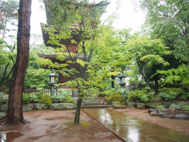 Three-storied pagoda at Gotokuji Temple