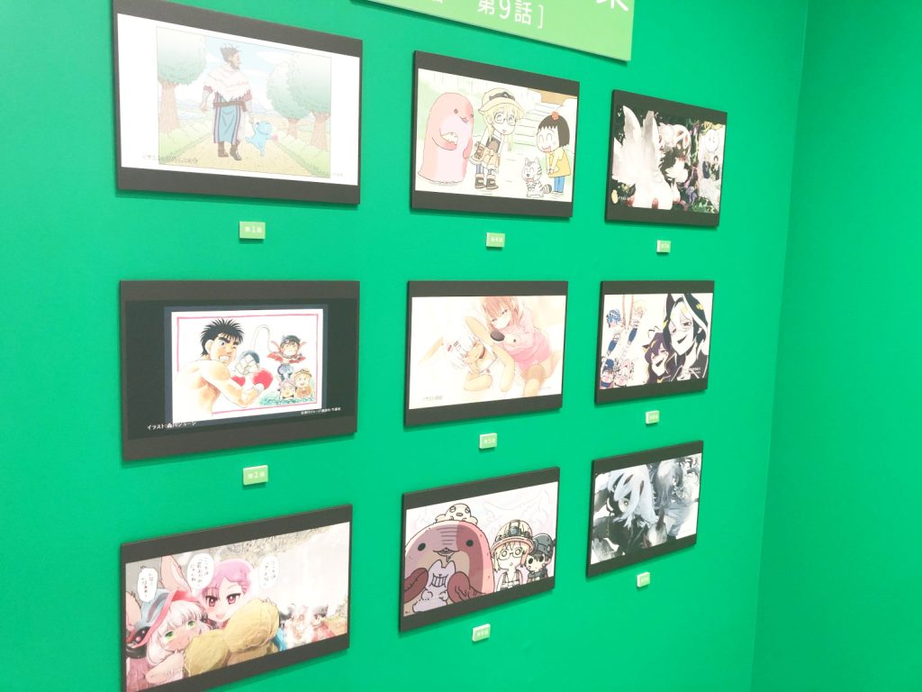 Picture board of Made in Abyss and other comic writers