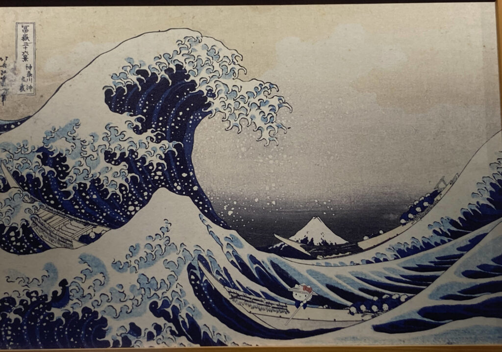 Hello Kitty x "The Great Wave off Kanagawa" from "Thirty-six Views of Mount Fuji by Hokusai Katsushika