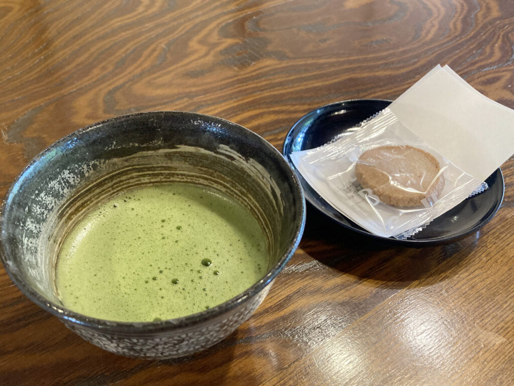 Matcha and cookie set of Yamamoto-tei